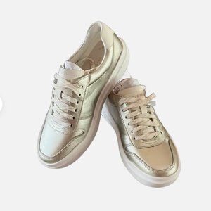 Cole Haan Women's Grand 360 Golf Sneaker/ Wheat Gold